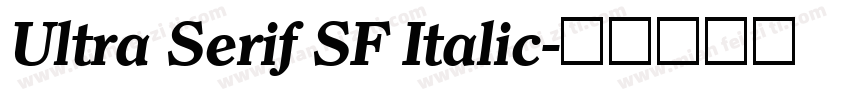 Ultra Serif SF Italic字体转换